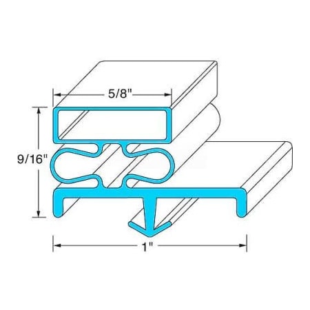 Allpoints Door Gasket 23" x 60-1/2" For Delfield, DELMCC606 74-1026